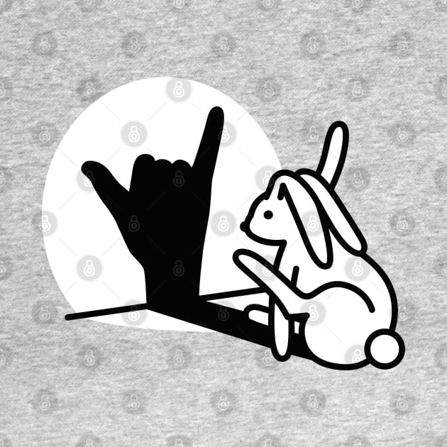 Funny Rabbit shadow hand 'Call You' hand sign date by LaundryFactory